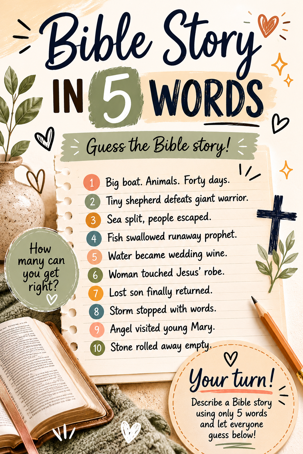 Bible Story in 5 Words A Growing Faith Game