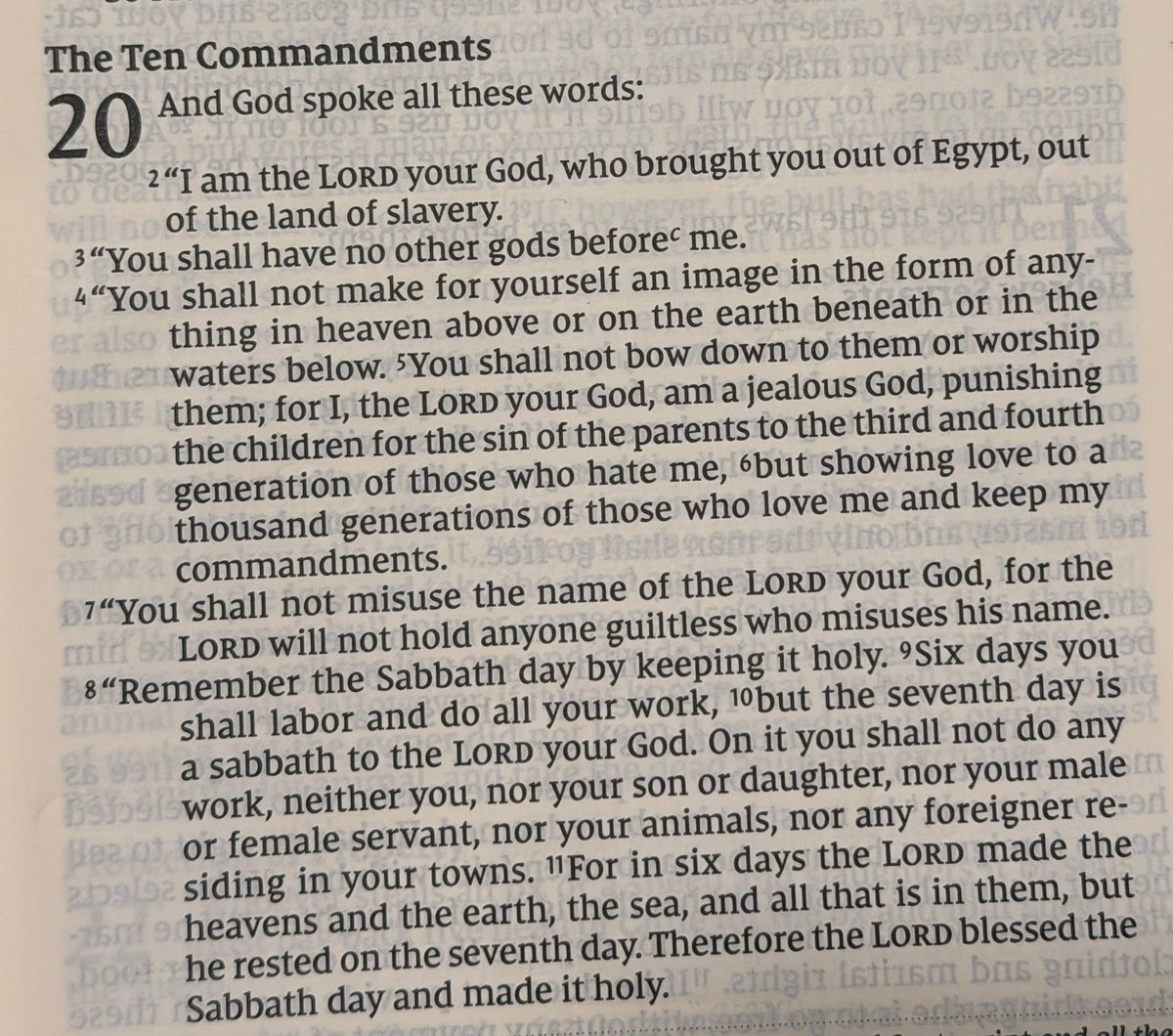Exodus 20 — The Ten Commandments
