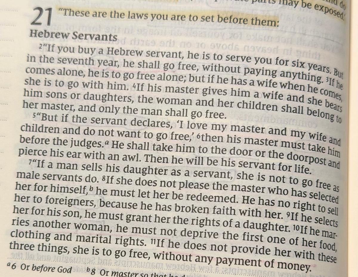 Exodus 21 — Justice, Responsibility & the Value of Life