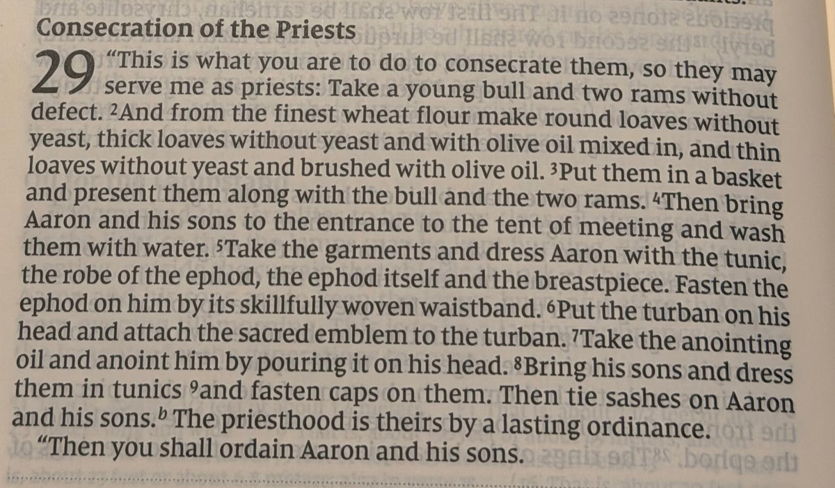 Exodus 29 — Set Apart for God