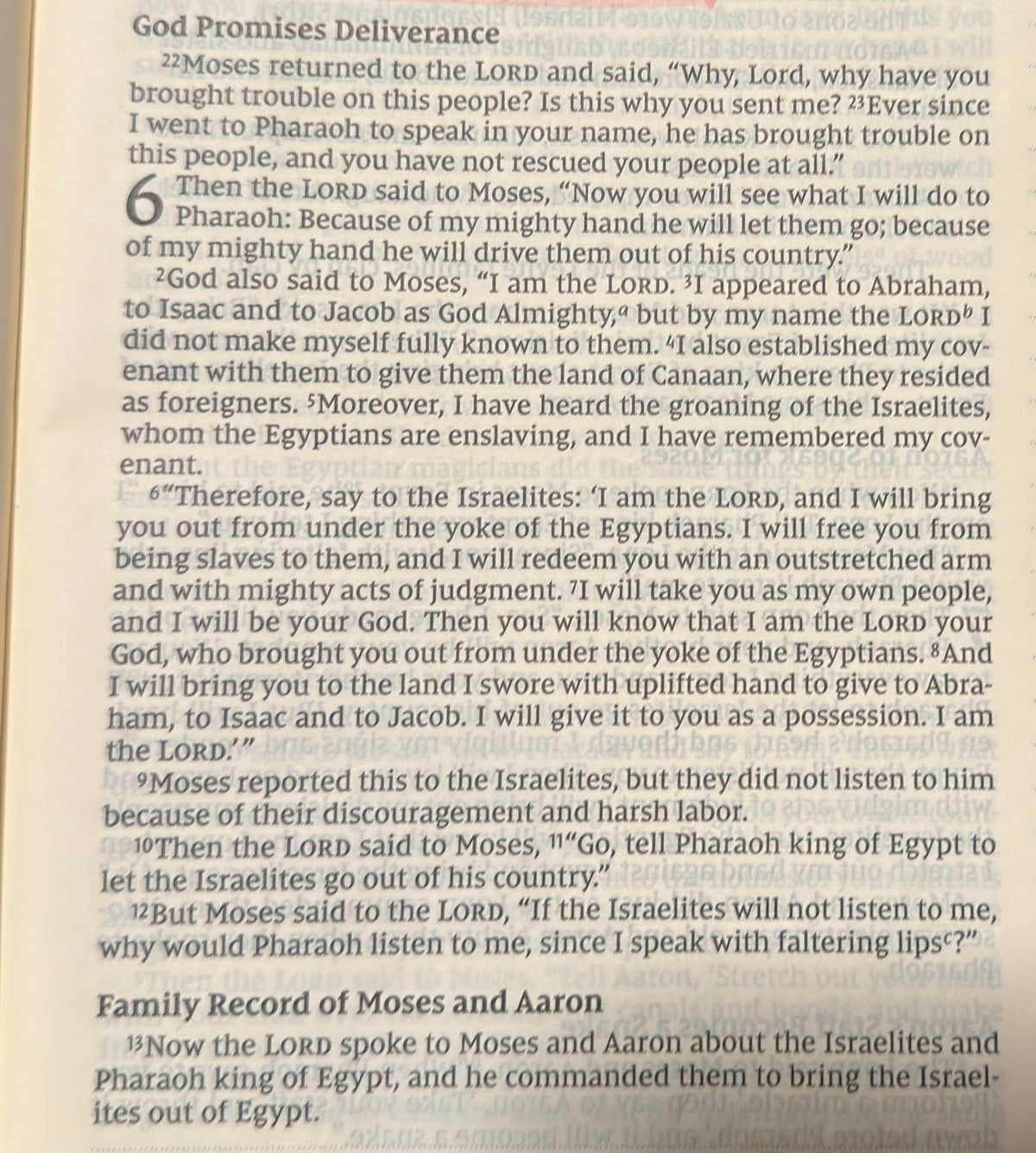 Exodus 6 — God Reassures Moses