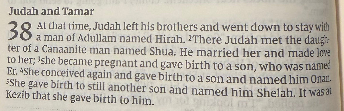 Genesis 38 — Judah and Tamar