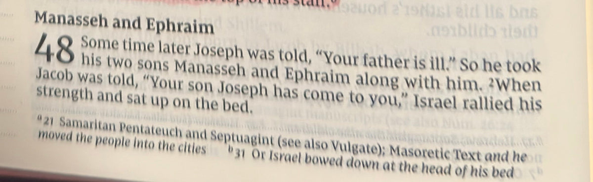 Genesis 48 Breakdown: Jacob Blesses Ephraim and Manasseh