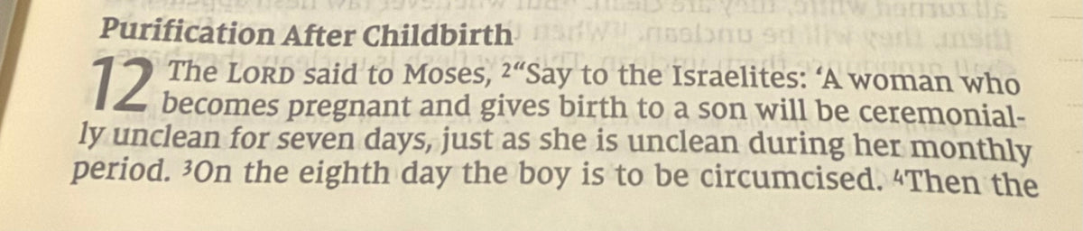 Leviticus 12 God’s Holiness, Purification, and a Fresh Beginning