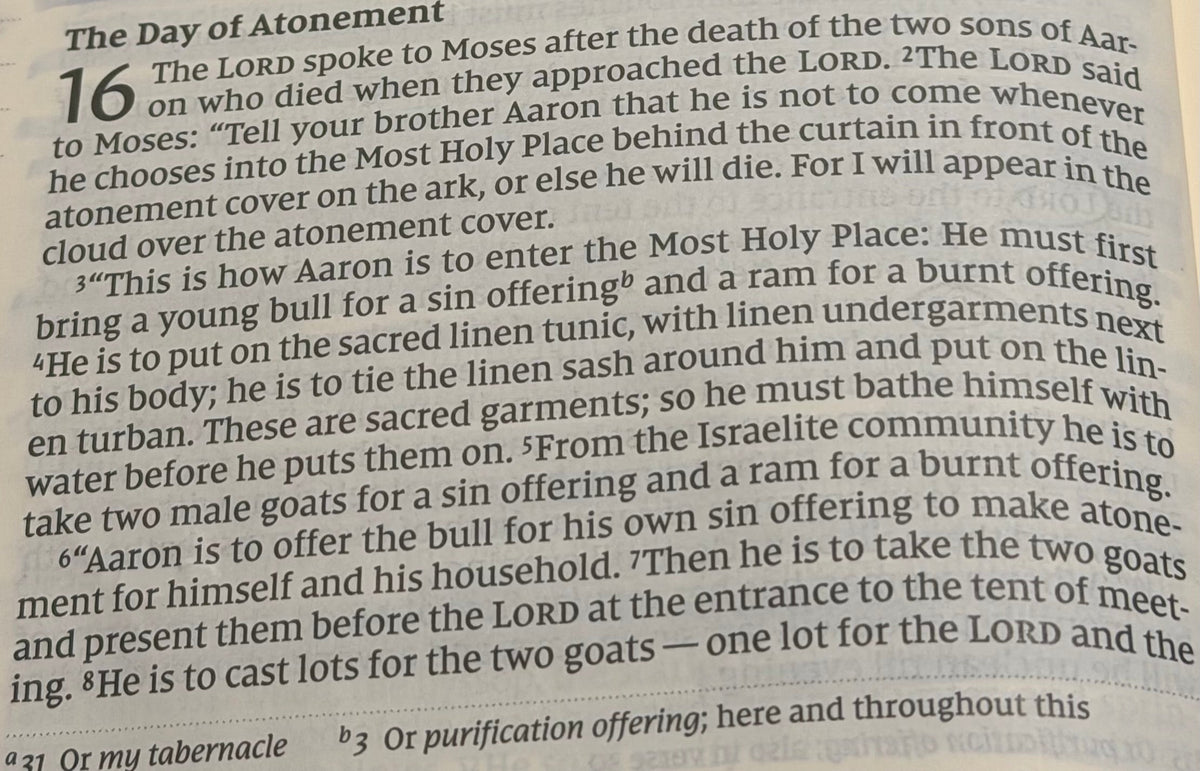 Leviticus 16 God Makes a Way for Forgiveness