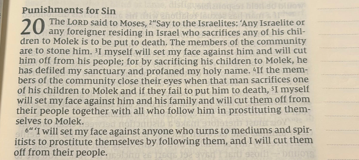 Leviticus 20: Called to Be Set Apart