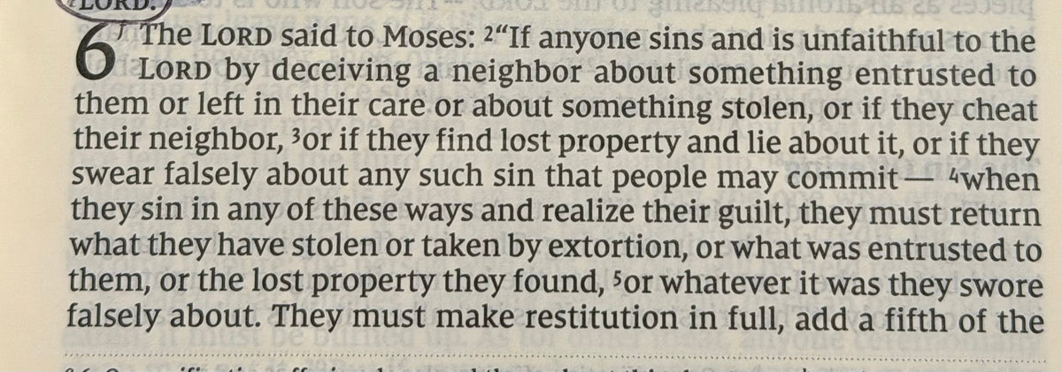 Leviticus 6 – Living with Integrity, Making Things Right, and Keeping the Fire Burning
