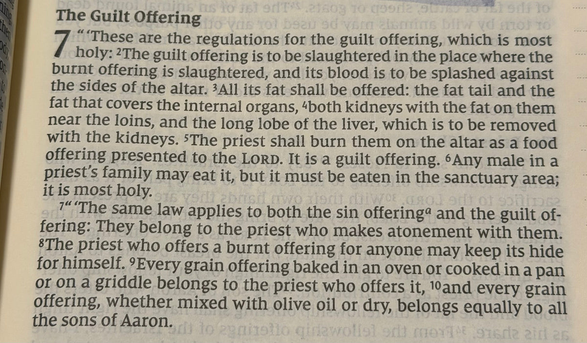 Leviticus 7 Worship, Gratitude, and Obedience to God