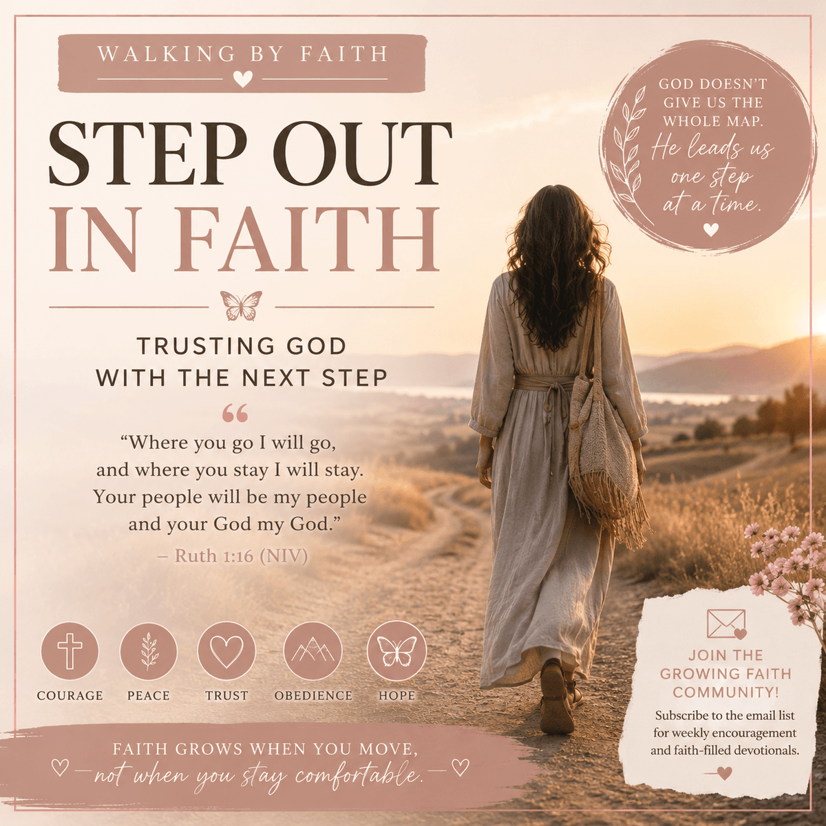 Step Out in Faith Trusting God with the Next Step